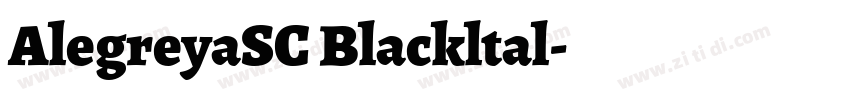 AlegreyaSC Blackltal字体转换